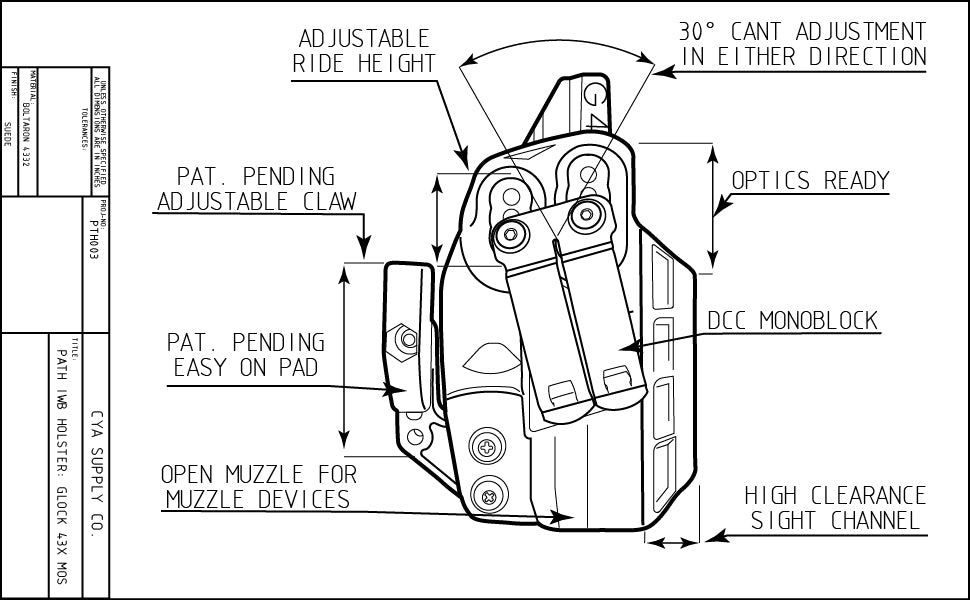 Sig Sauer P320 Compact IWB Holster | PATH IWB – CYA Supply Co.